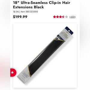 BRAND NEW!! Never worn 100% Remy Human Hair Extensions-Black.